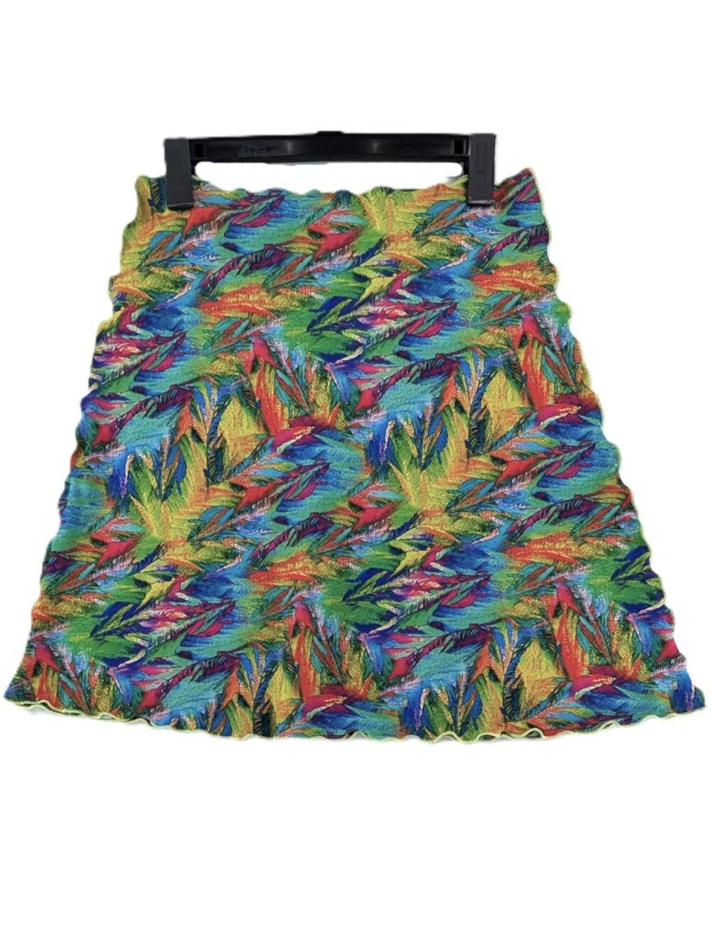 Haystacks Switchstacks Reversible Skirt Womens Sz Medium Bias Lettuce Seams USA